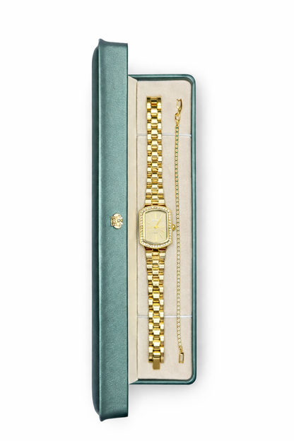 Montre Femme Dorée Élégante avec Bracelet – Style Luxe