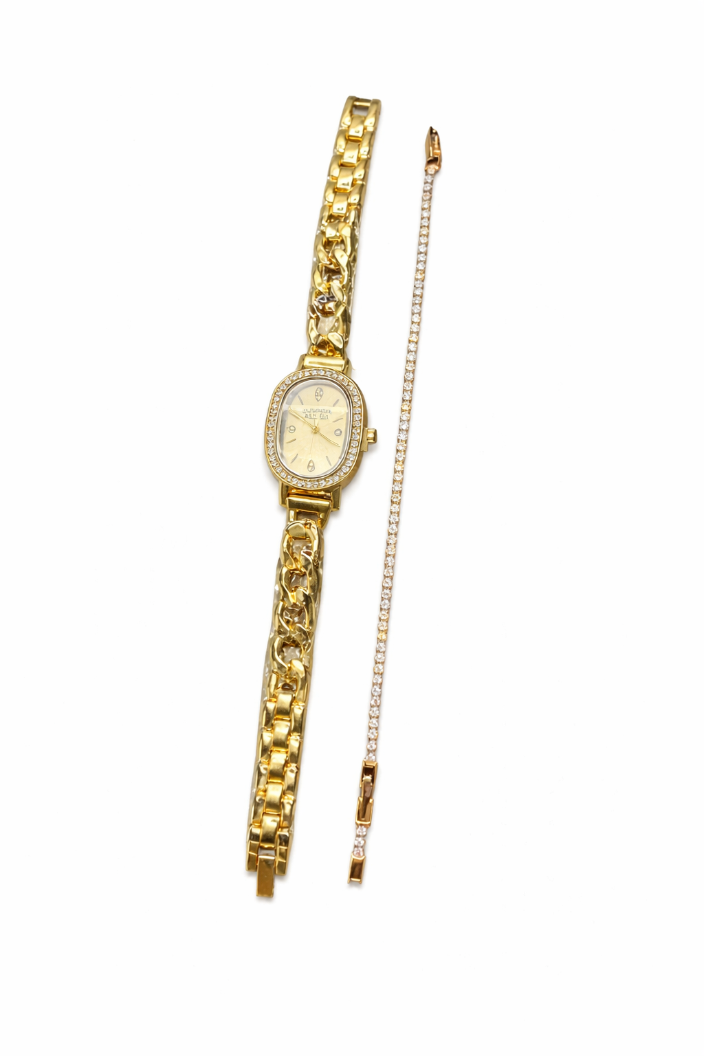 Montre Femme Dorée Élégante avec Bracelet Strass – Style Luxe